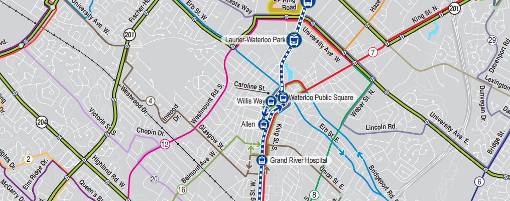 Image showing part of transit network map